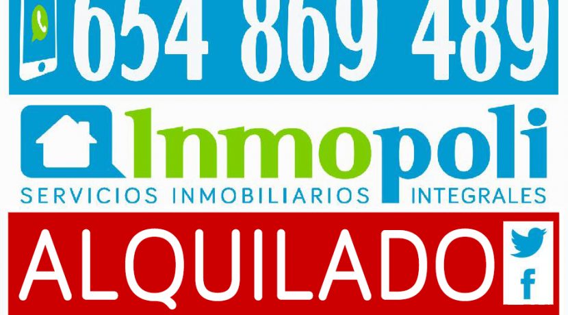 Cartel pegatina ALQUILADO